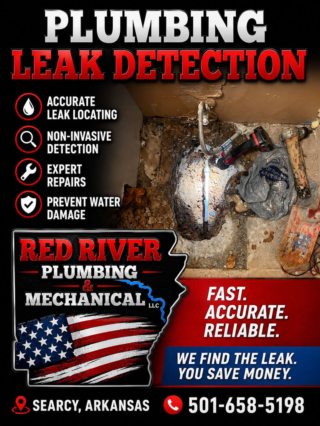 Hidden Water Leaks Found Fast in Searcy Arkansas image